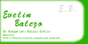 evelin balczo business card